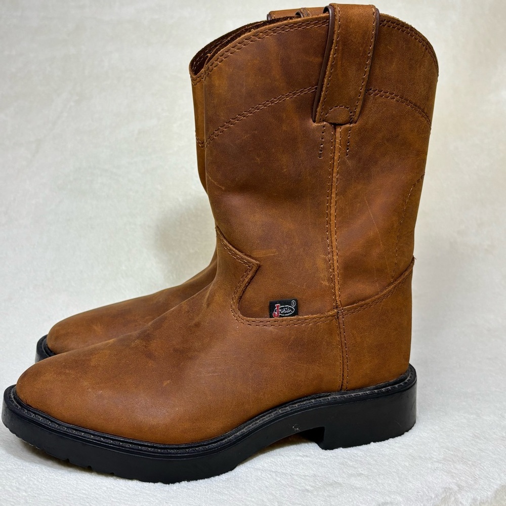 Justin Western Work Boots Kids Size 13D